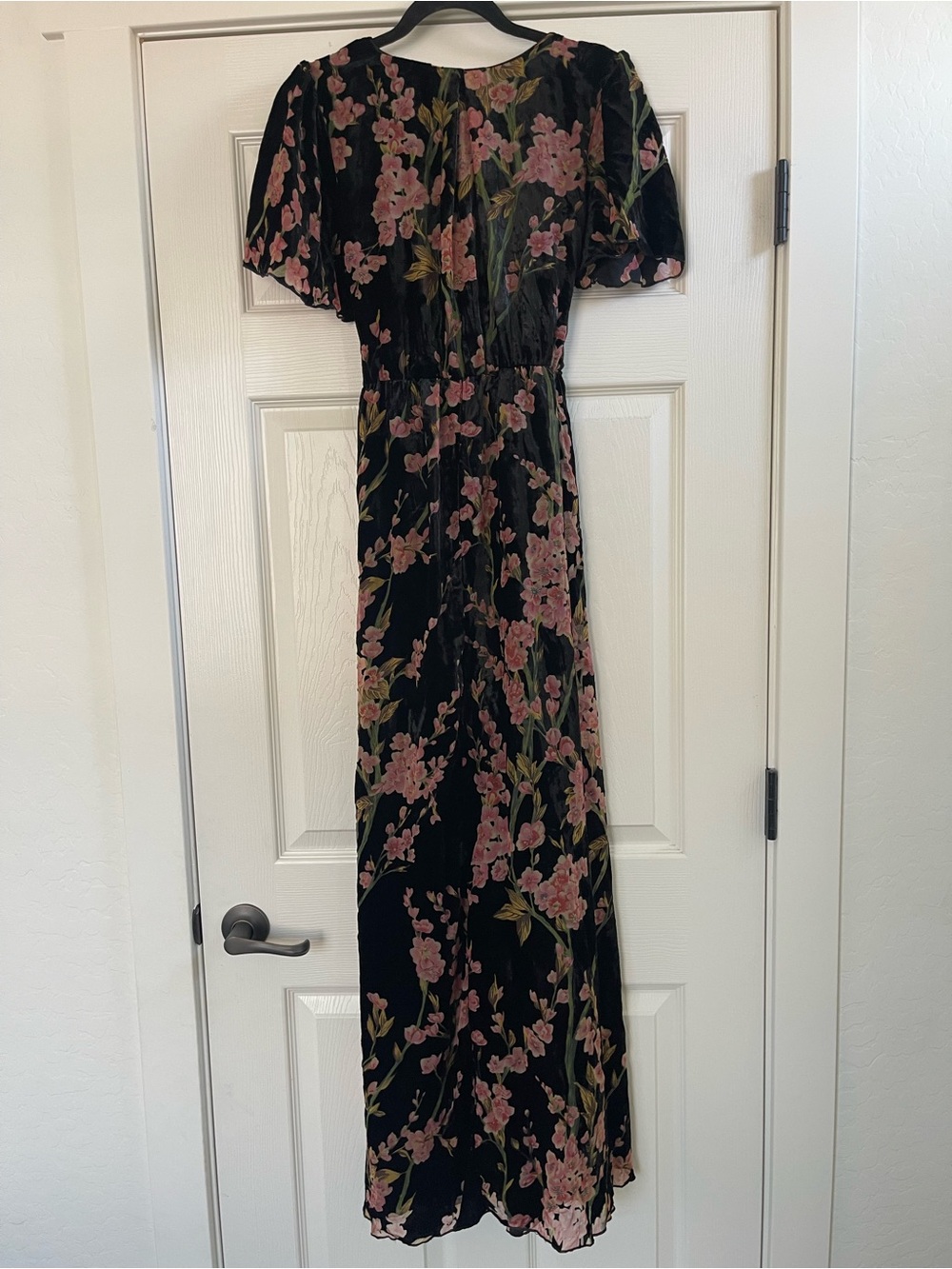 Women’s Bohme Jada Velvet Floral Maxi Dress Black Size S - Picture 8 of 8